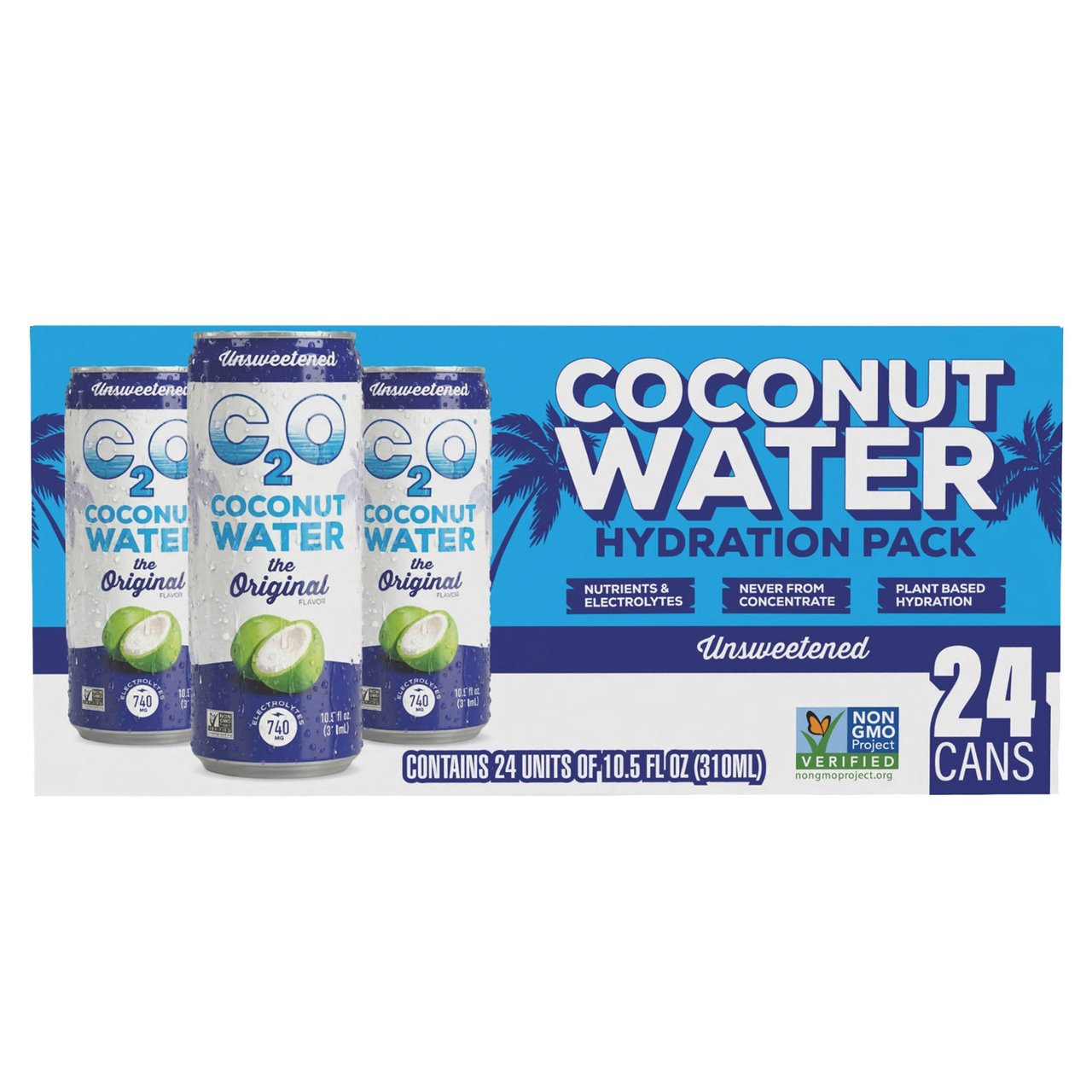 C2O THE ORIGINAL UNSWTND COCONUT WATER 21-10.5 FL OZ (7.4L) - Image 1