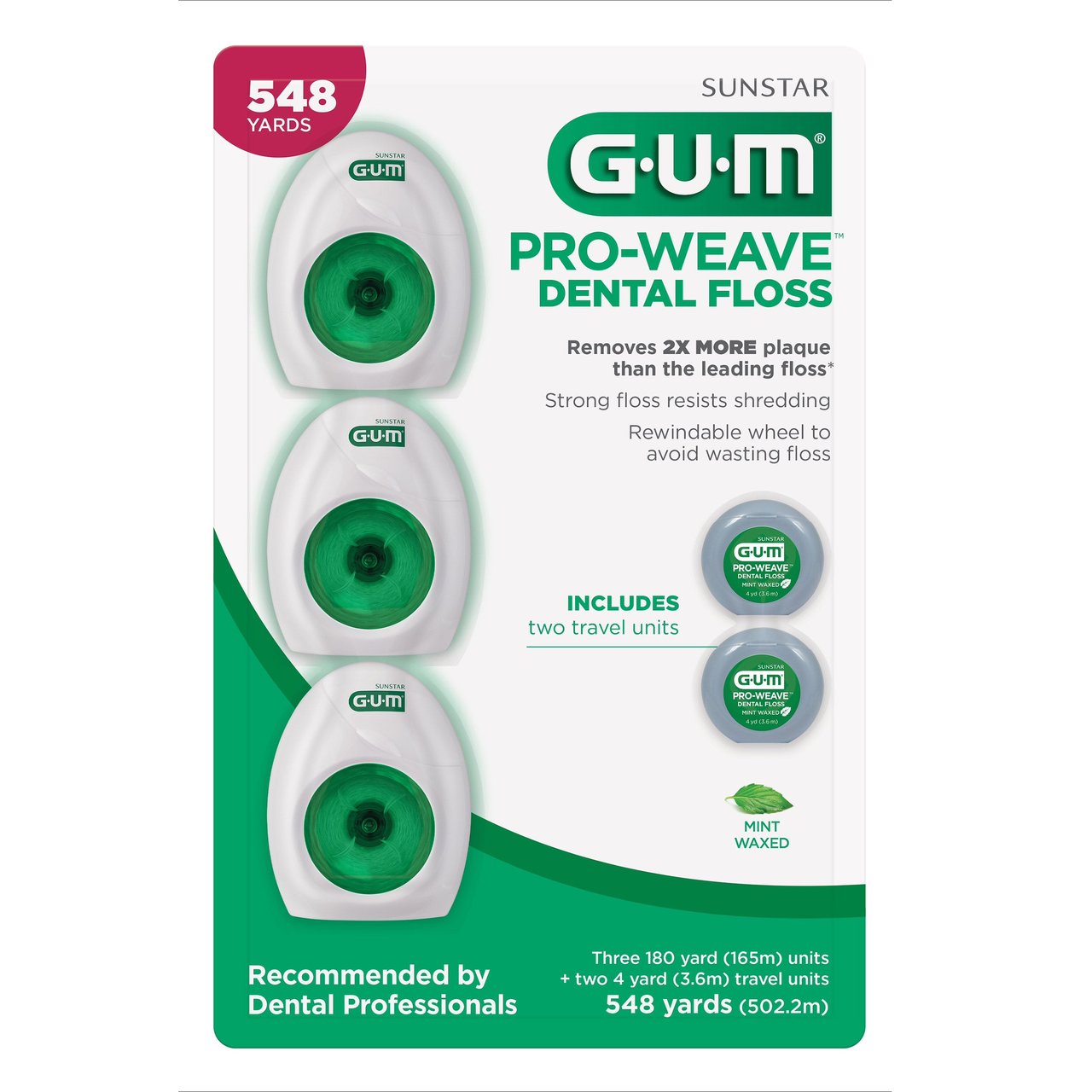 GUM Pro-Weave Dental Floss 3-Pack - Image 1