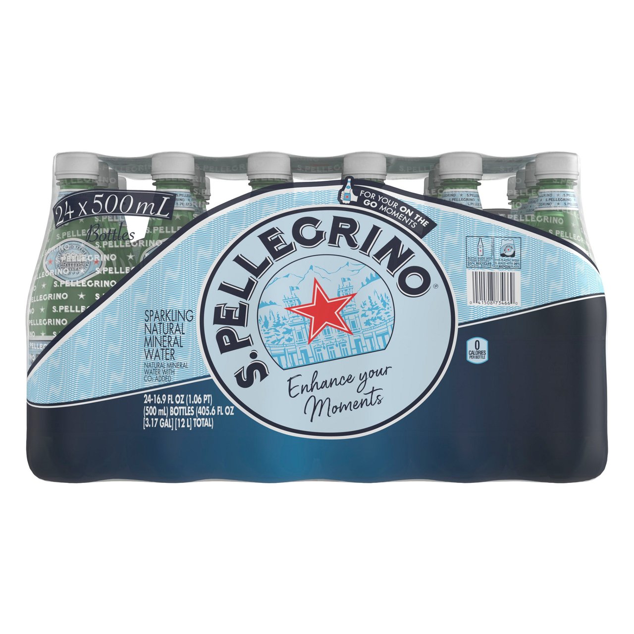 S.Pellegrino Sparkling Natural Mineral Water, 24 Count / 16.9 oz - Image 1