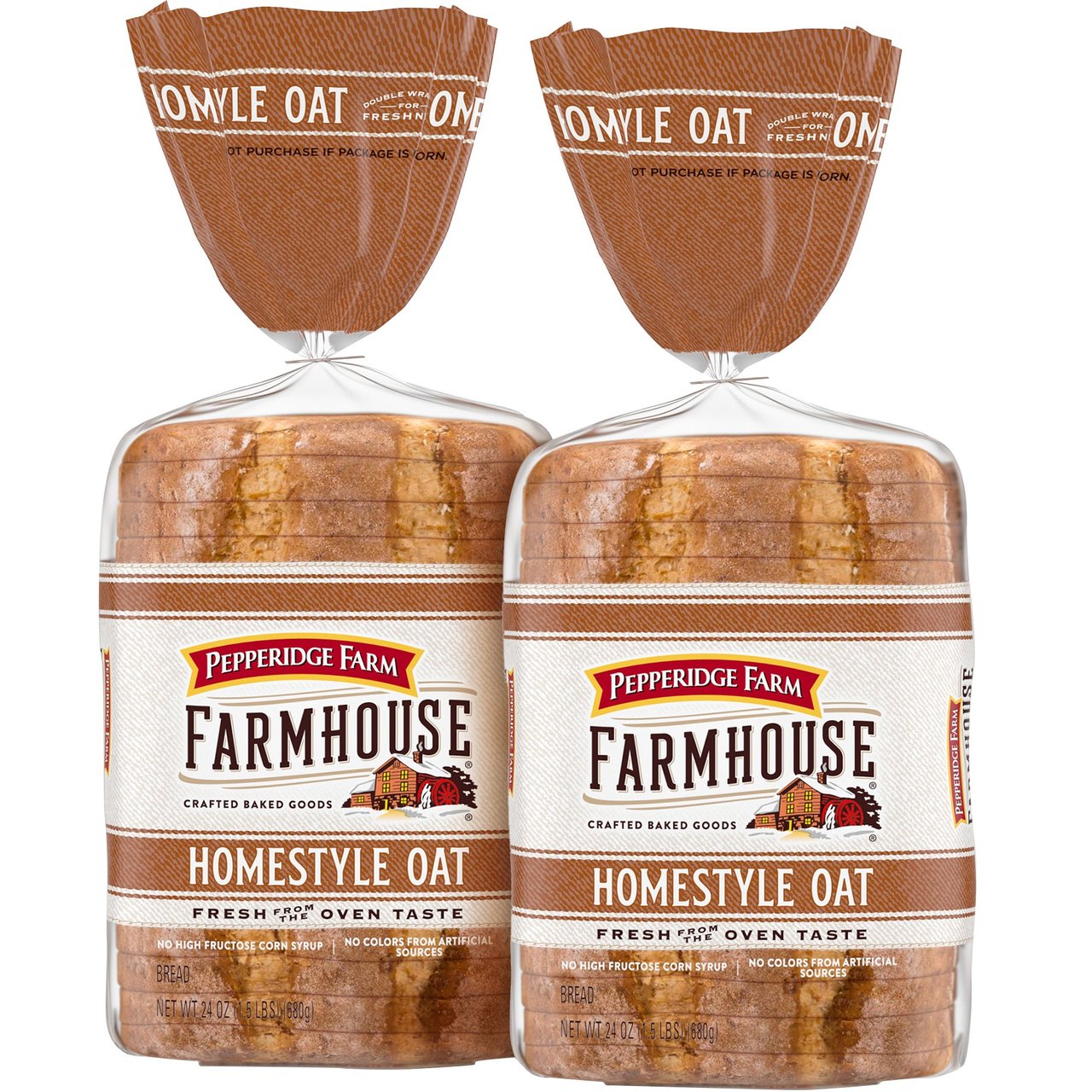 Pepperidge Farm Farmhouse Soft Oatmeal Bread, 2/24 oz - Image 1