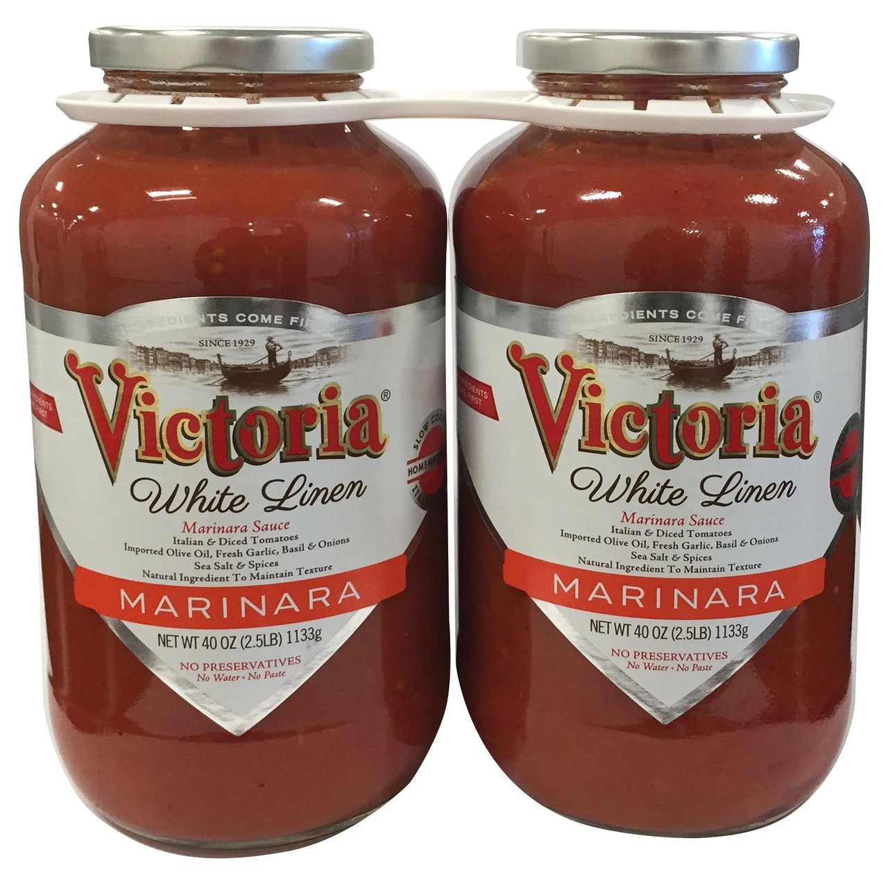 Victoria White Linen Marinara Sauce 2/40 oz (5 lb) - Image 1