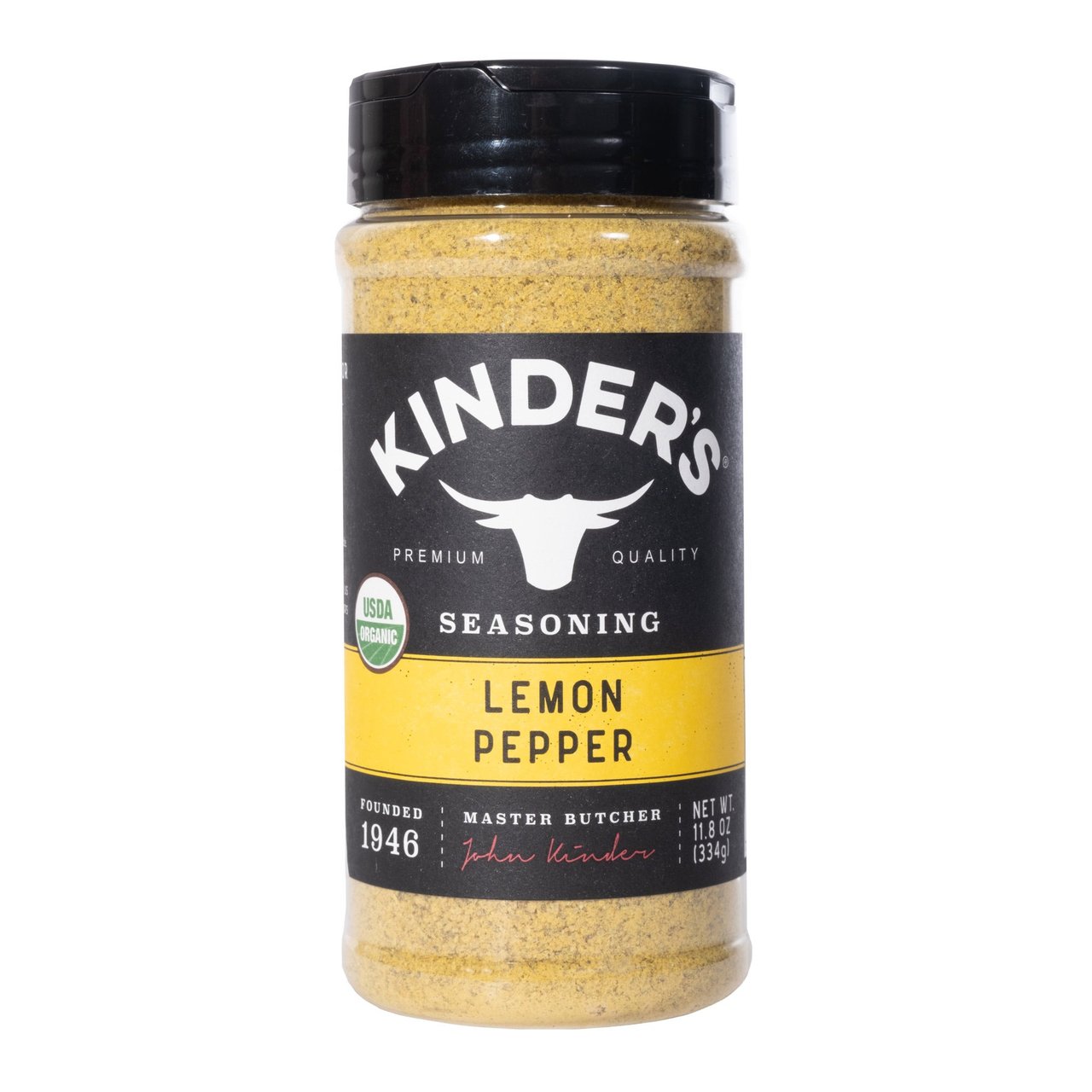 Kinder's Organic Lemon Pepper 11.8 oz - Image 1