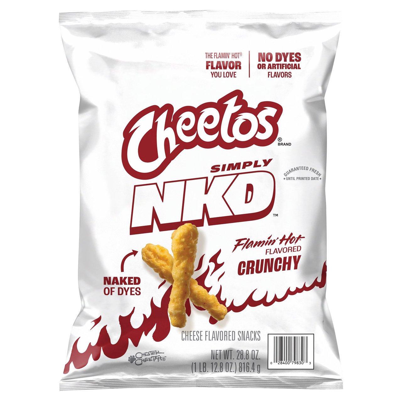 Frito-Lay Cheetos Simply NKD Flamin' Hot Crunchy Cheese Flavored Snacks, 8.5 oz - Image 1