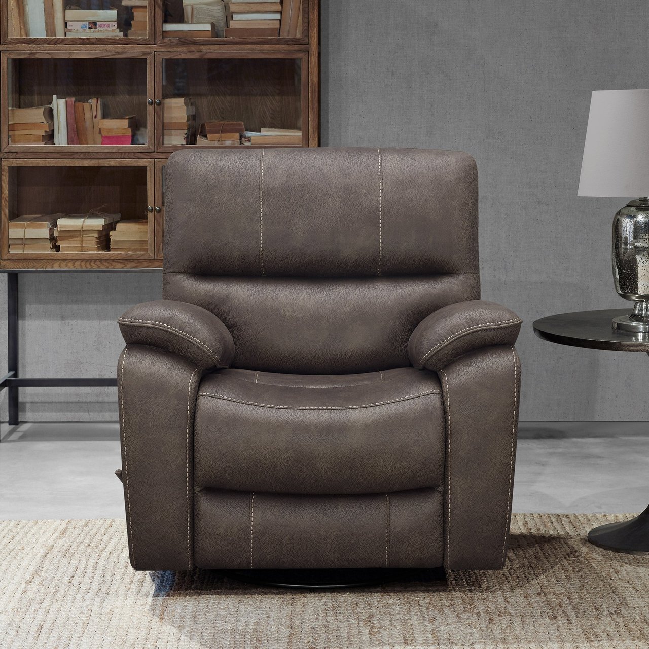 Barcalounger Henley Fabric Swivel Glider Recliner - Image 1
