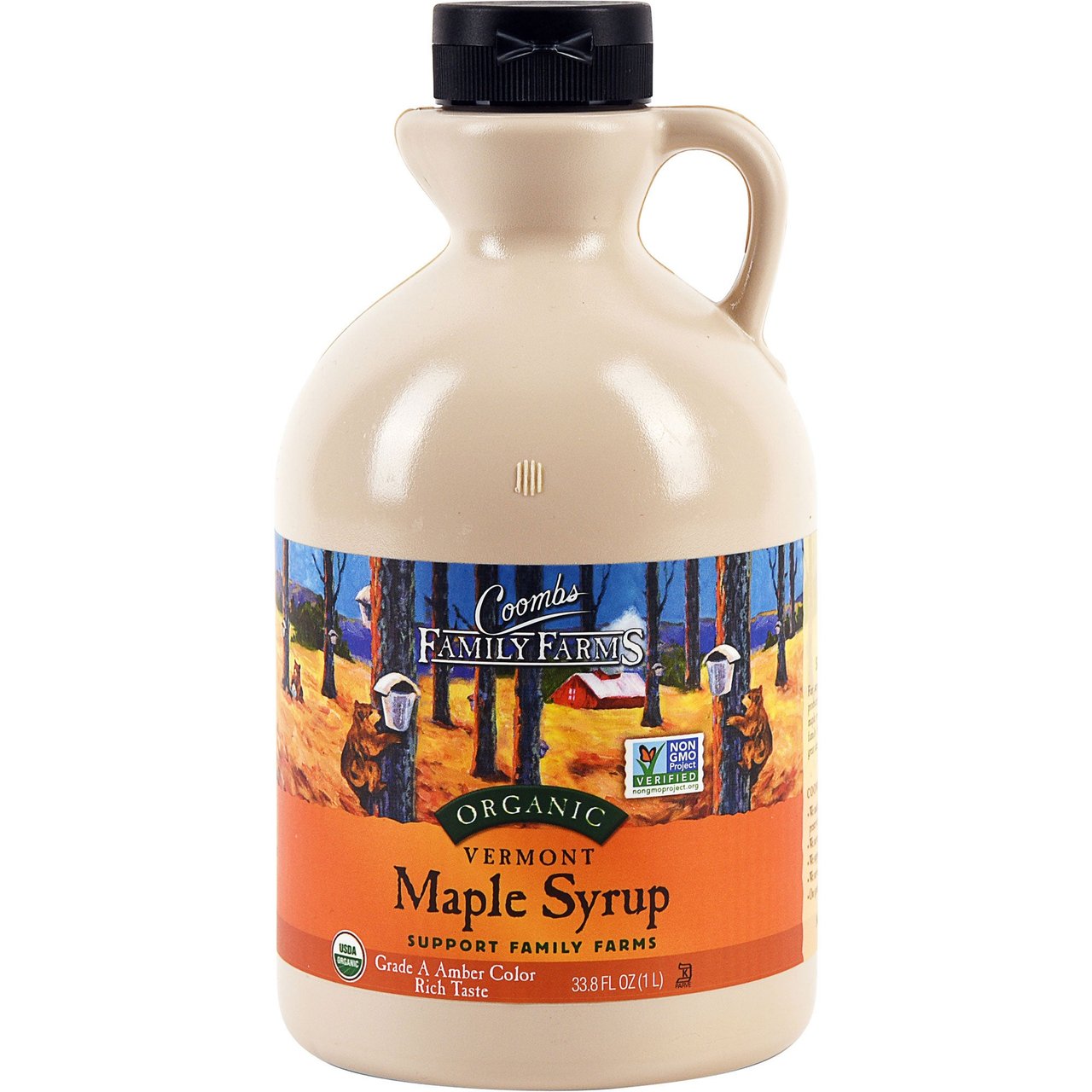 Coombs Organic Maple Syrup Grade A Amber 33.8 oz (1.05 Quarts) - Image 1