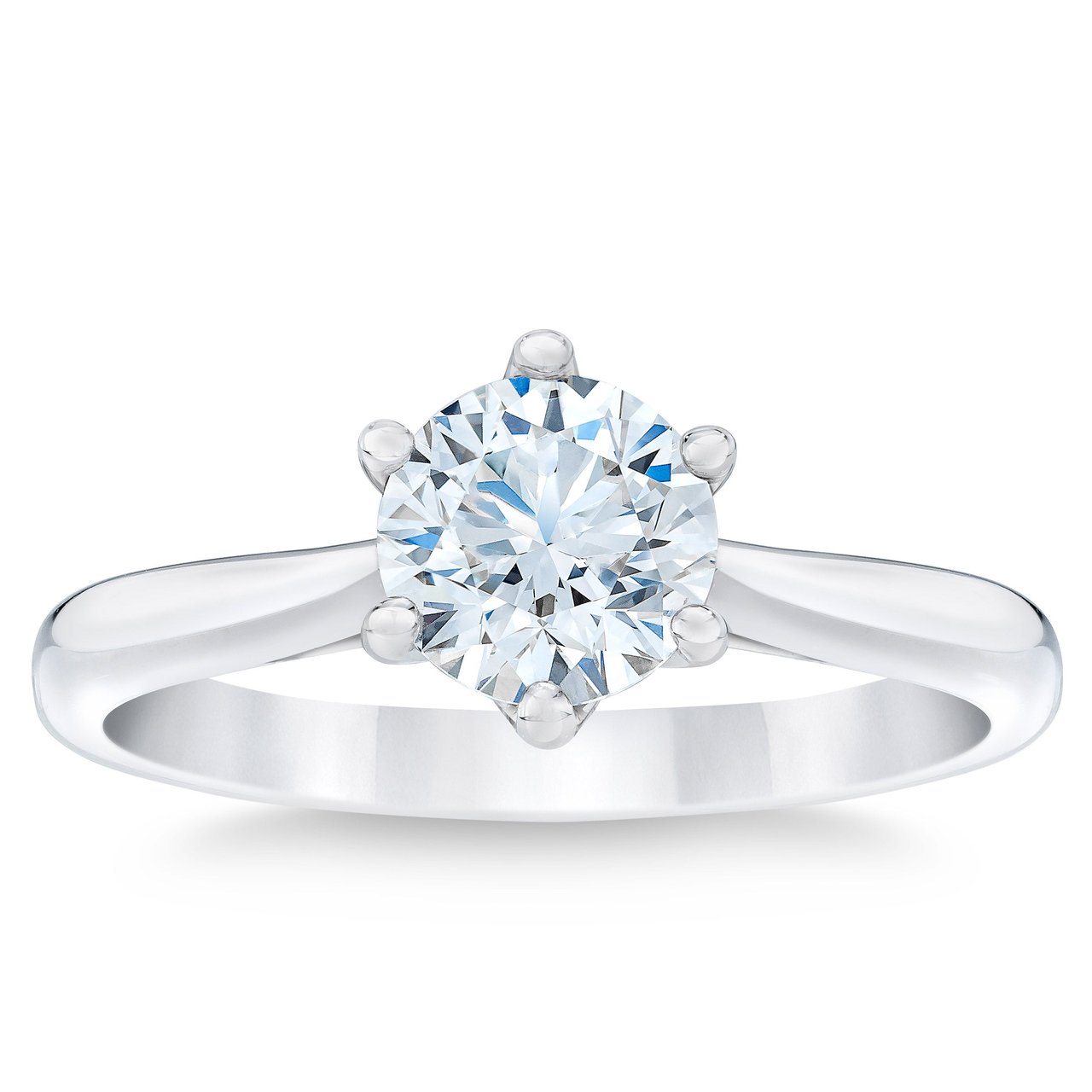 Platinum VS2 I 1.00 CTW Round Diamond Solitaire Ring - Image 1