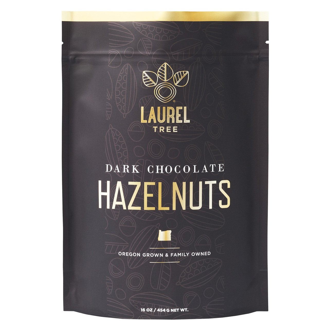 Laurel Tree Dark Chocolate Hazelnuts 16 oz - Image 1