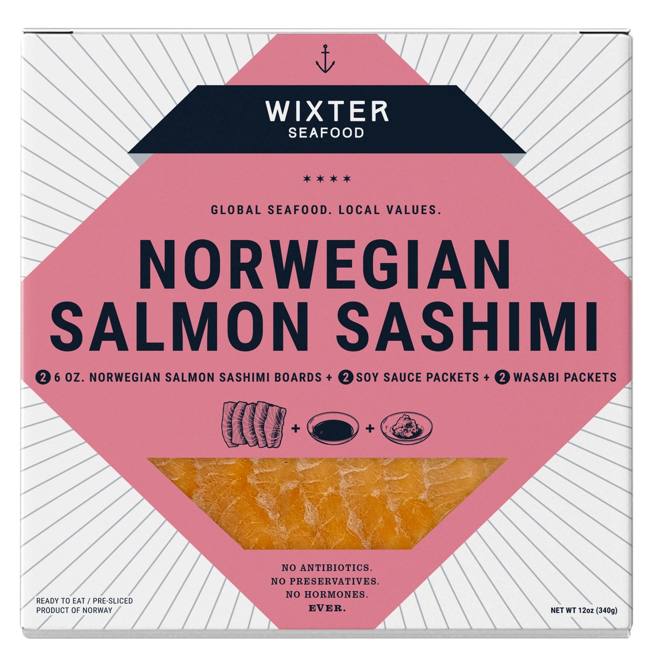 Wixter Norwegian Salmon Sashimi, 2 - 6 Ounce Trays