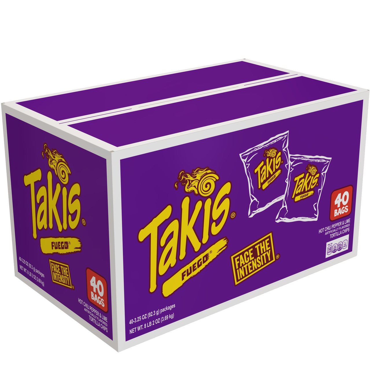 Takis Fuego Hot Chili Pepper & Lime 40 Count 3.25 Ounces - Image 1