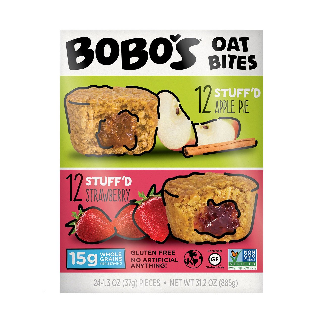 Bobo's Oat Bites Variety Pack, 24 Count Box - Image 1