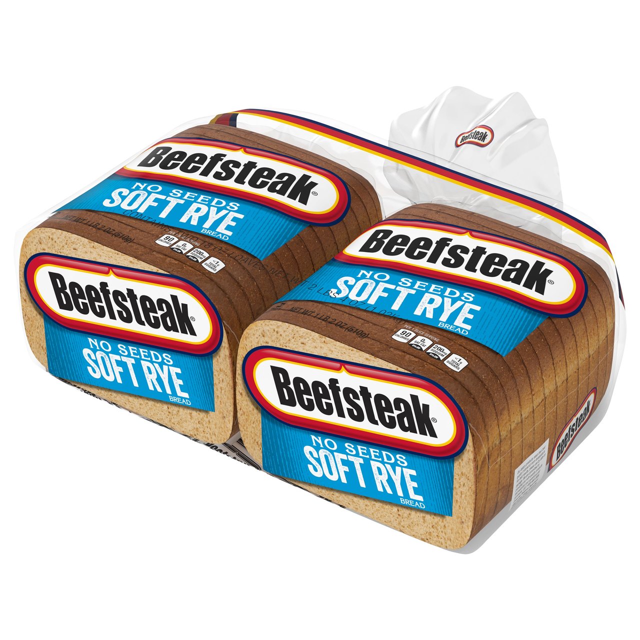 Beefsteak Soft Rye Bread, No Seeds, 18 oz, 2-Count - Image 1