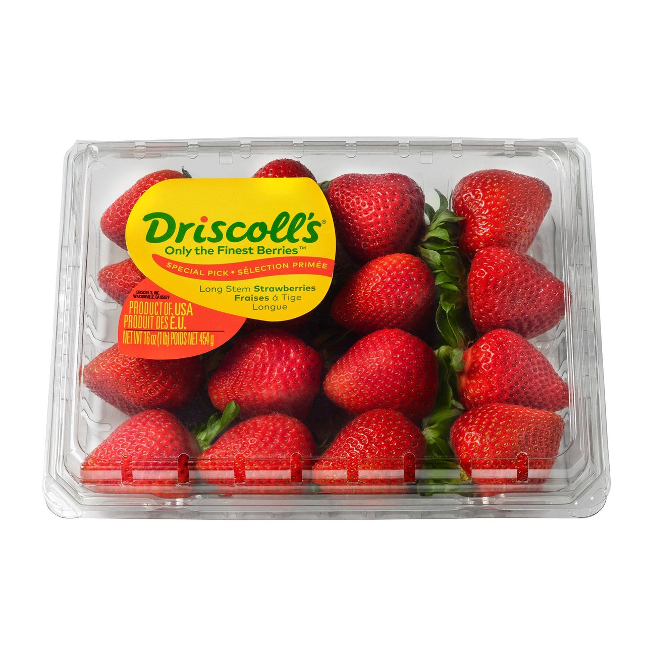Long Stem Strawberries, 1 lb - Image 1