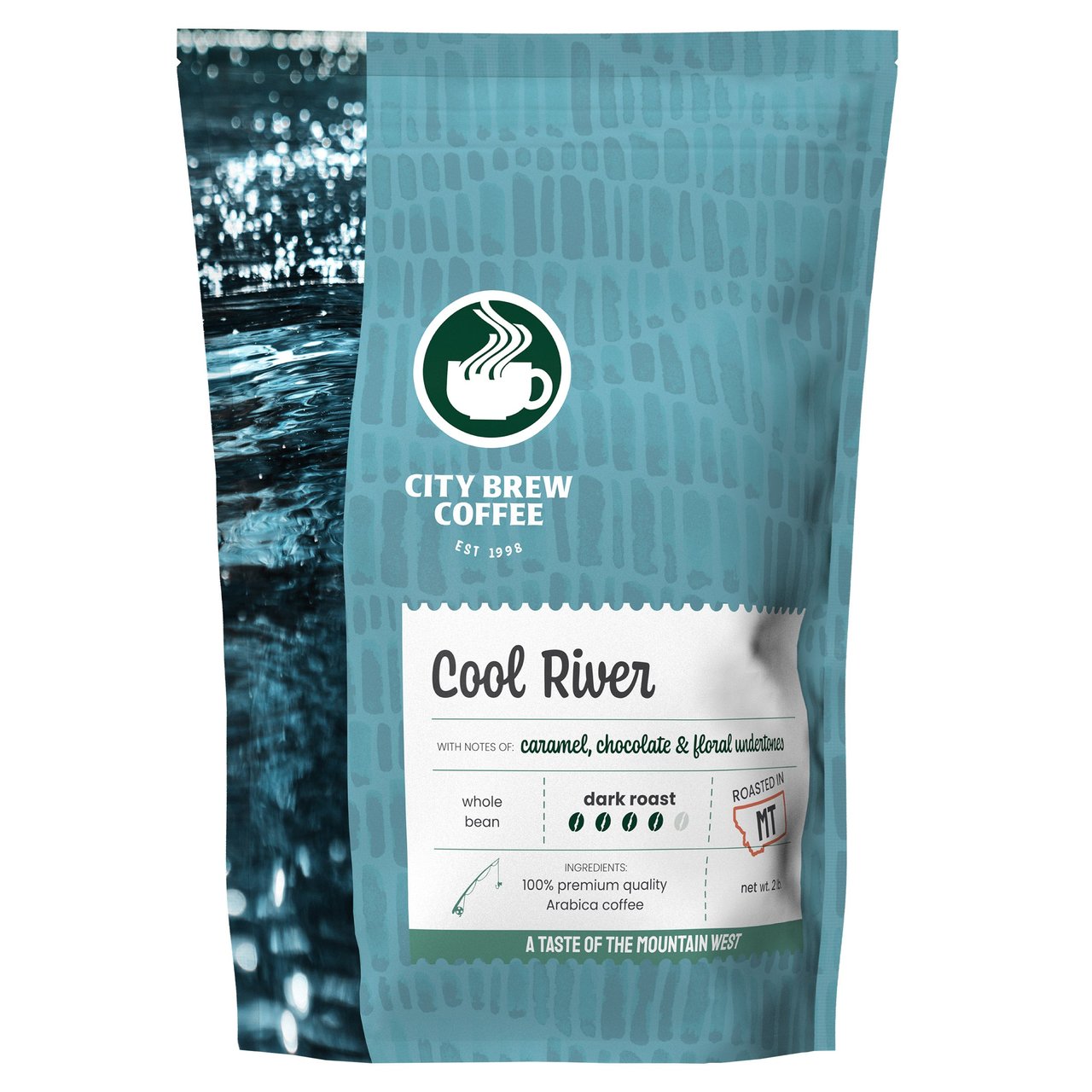 City Brew Coffee Cool River Blend 2 lbs Whole Bean - Image 1