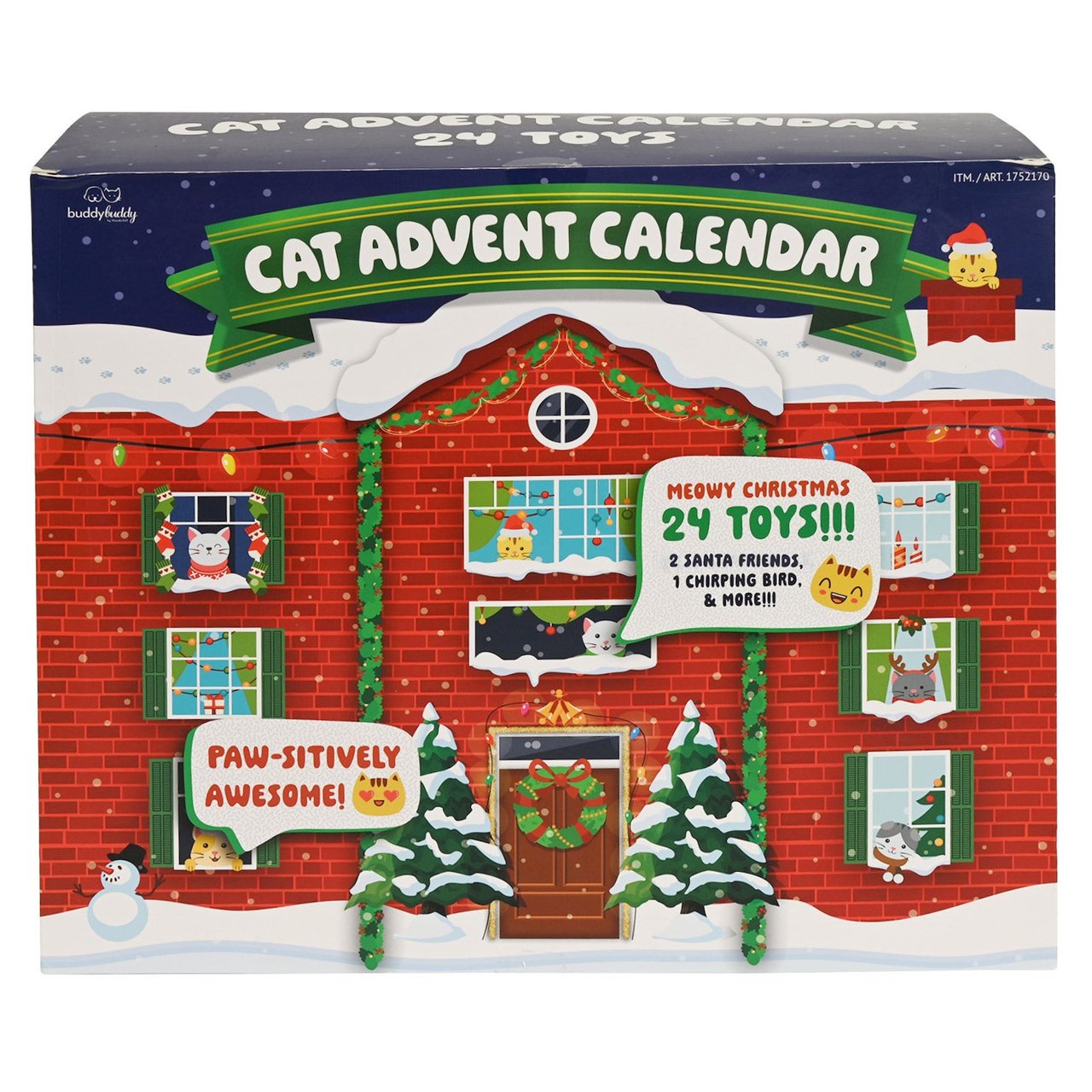 Vanderbilt Cat Advent Calendar 24 Pet Toys - Image 1