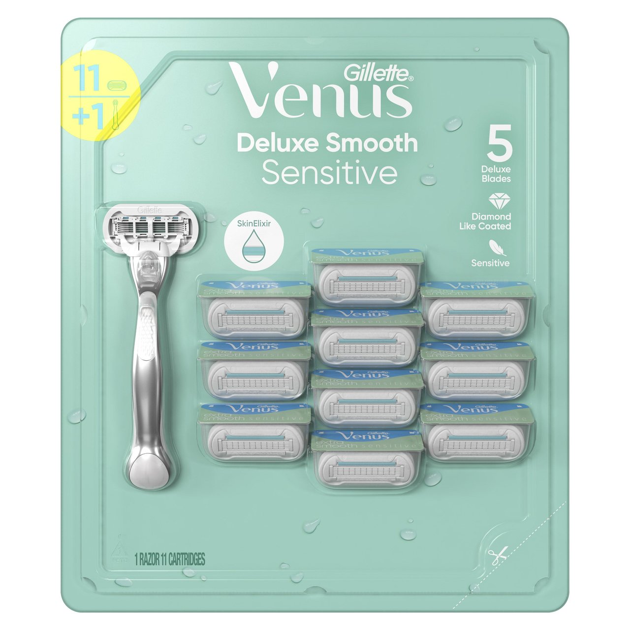 Gillette Venus Deluxe Smooth Sensitive Razor 11 Count - Image 1