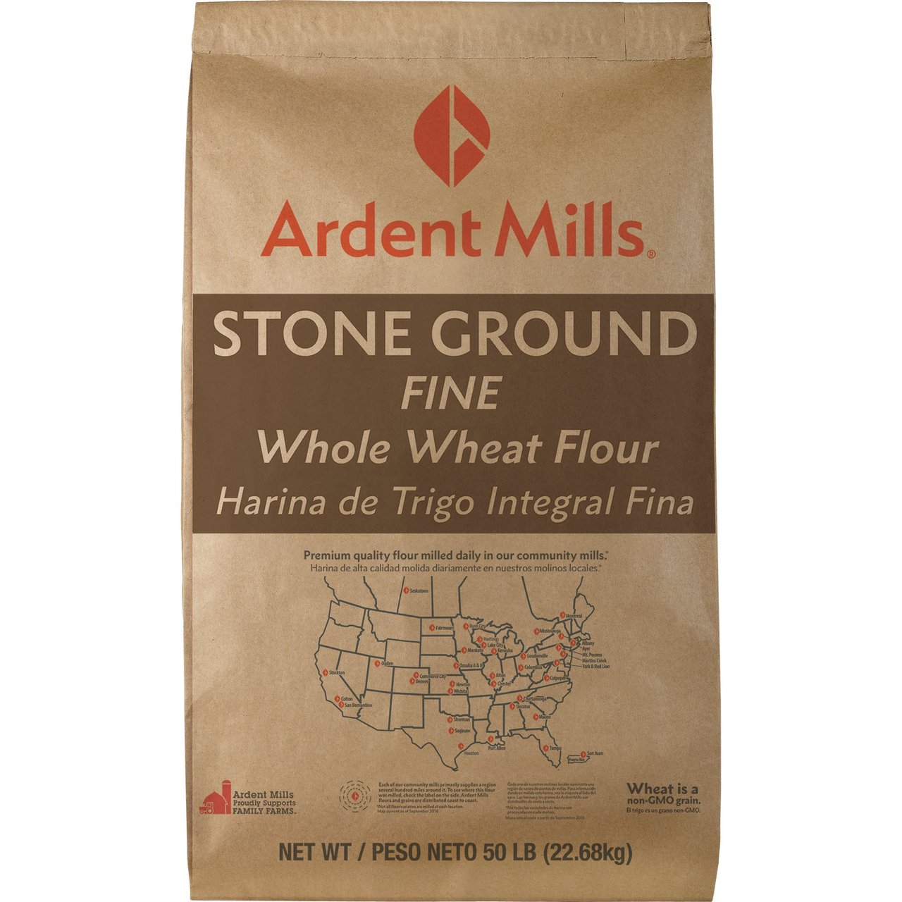 Ardent Mills Fine Whole Wheat Flour, 50 lb