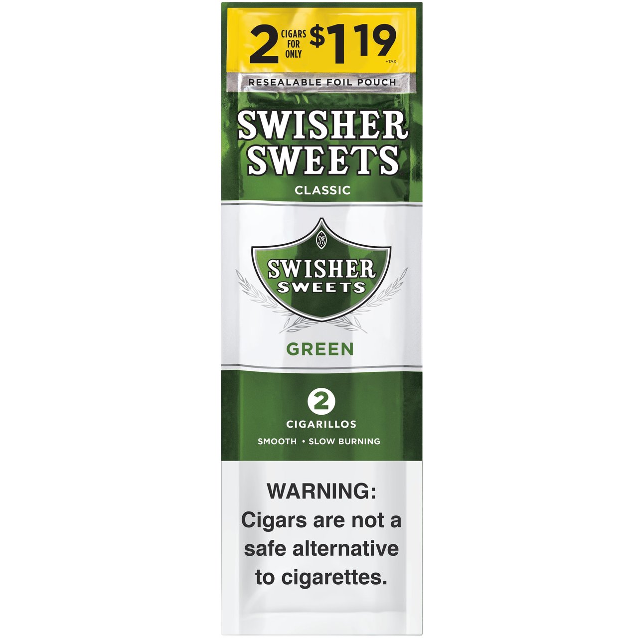 Swisher Sweets Green Cigarillos 30/2ct $1.19 Per Pack