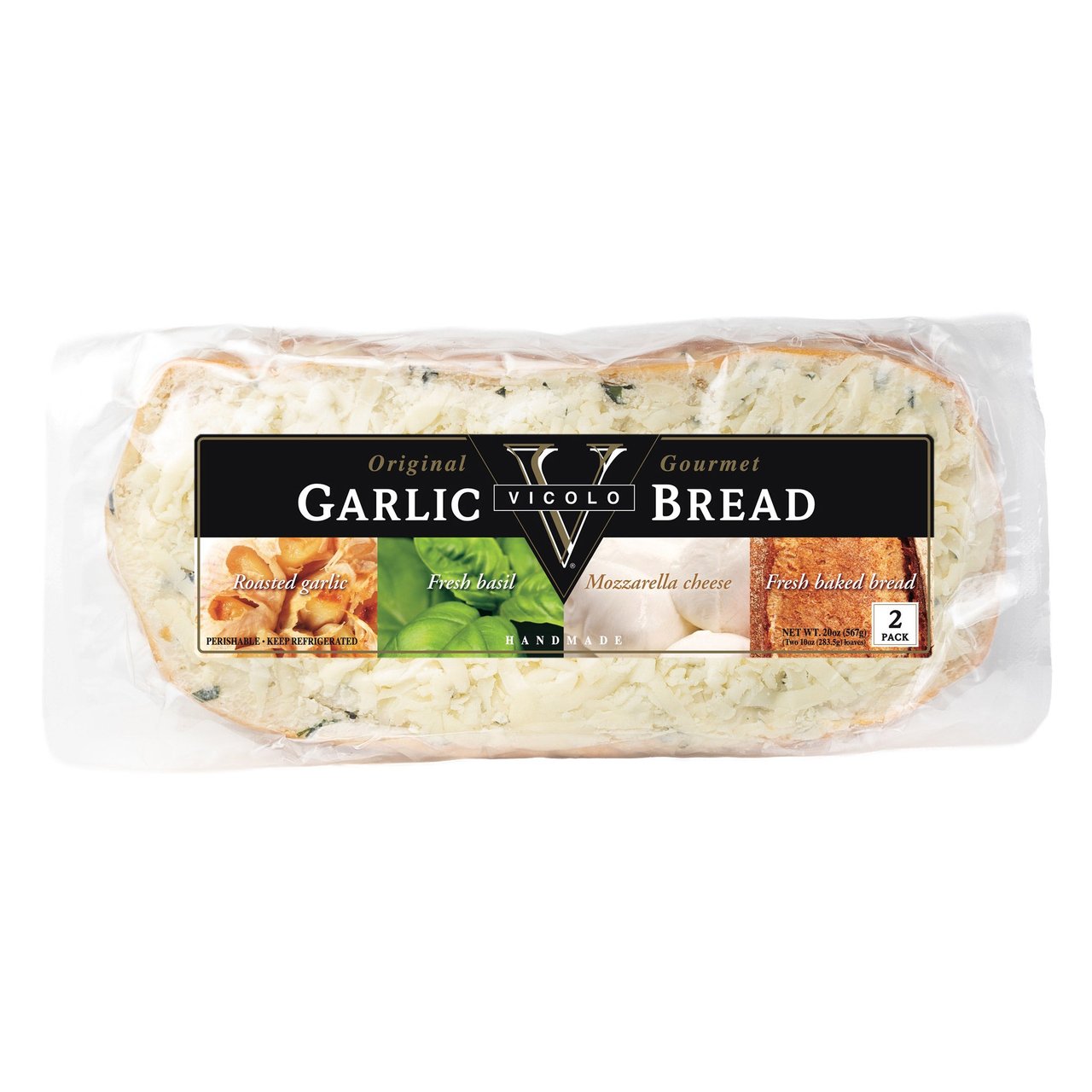 Vicolo Garlic Bread with Mozzarella, 2 Pack, 10 oz Each