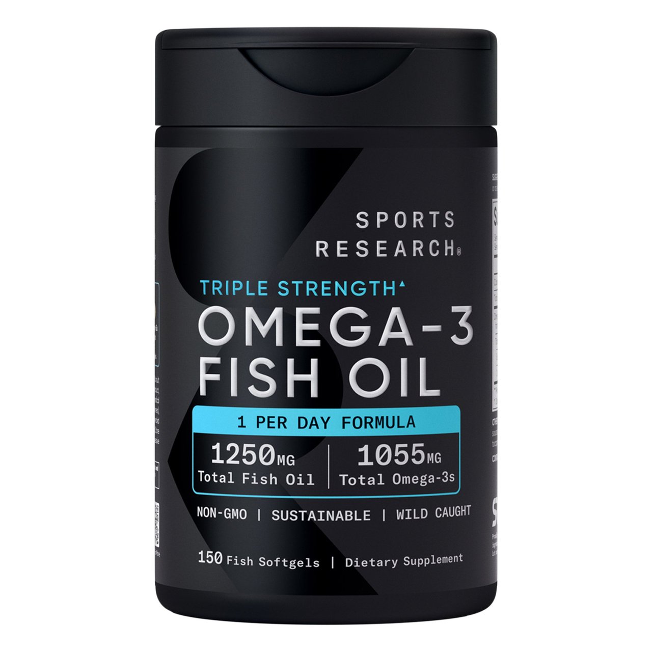 Sports Research Omega-3 Fish Oil Triple Strength 150 Count - Image 1