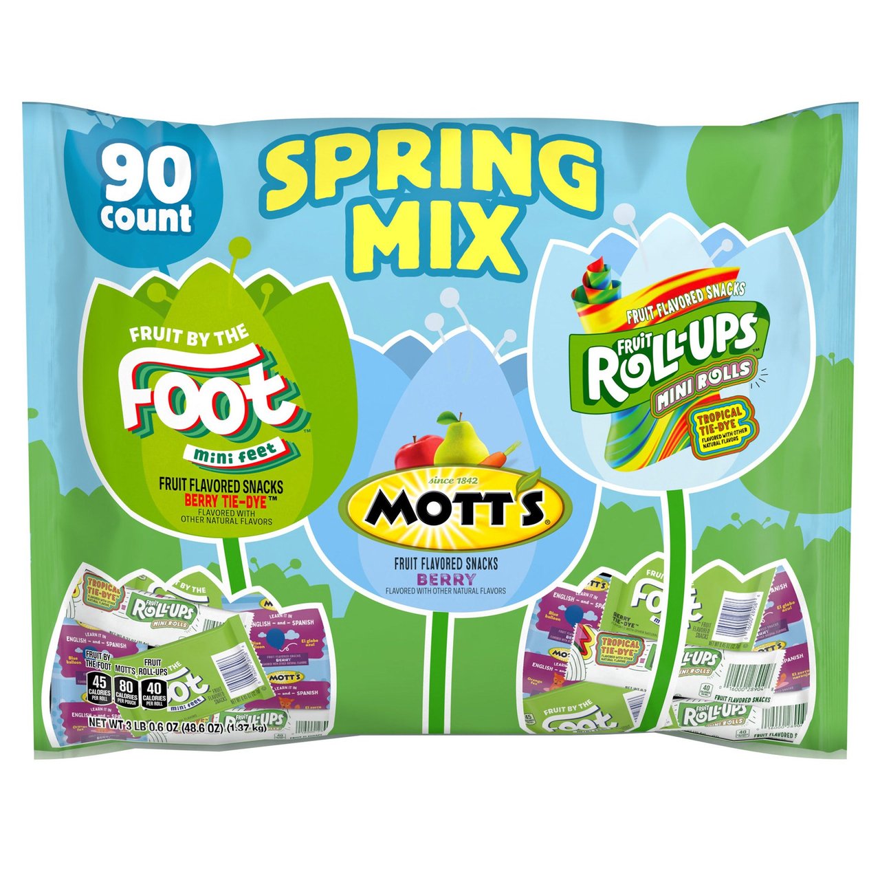 Mott's Fruit Snacks, Assorted Fruit Variety Pack, 0.8 oz, 90-Count - Image 1