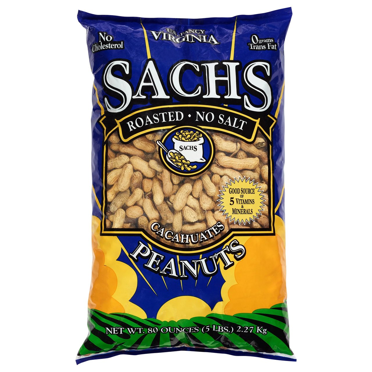 Sachs Unsalted In-Shell Peanuts, 5 lbs - Image 1