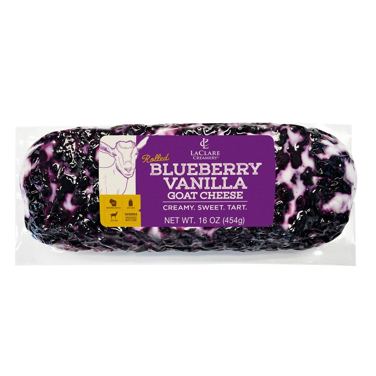 LaClare Creamery Blueberry Vanilla Goat Log 16 Ounce - Image 1