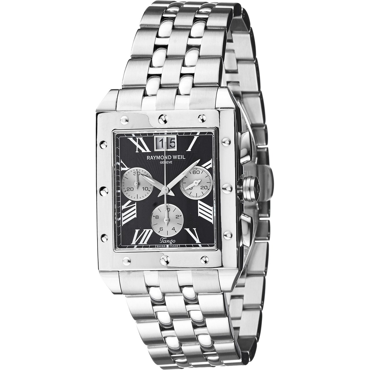 Raymond Weil Tango Men's Black Chronograph Dial Stainless Steel Watch - Image 1
