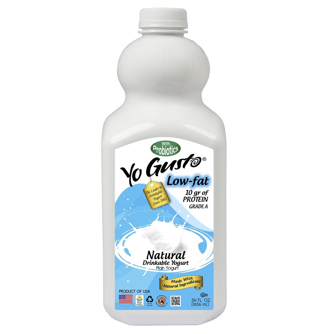 YoGusto Natural Plain Yogurt Drink 56 oz - Image 1
