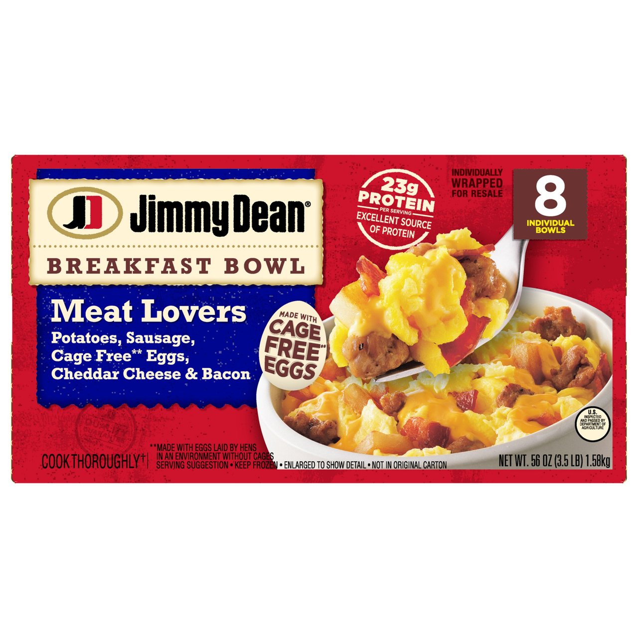 Jimmy Dean Meat Lovers Breakfast Bowl, 8 Count, 7 oz Each - Image 1