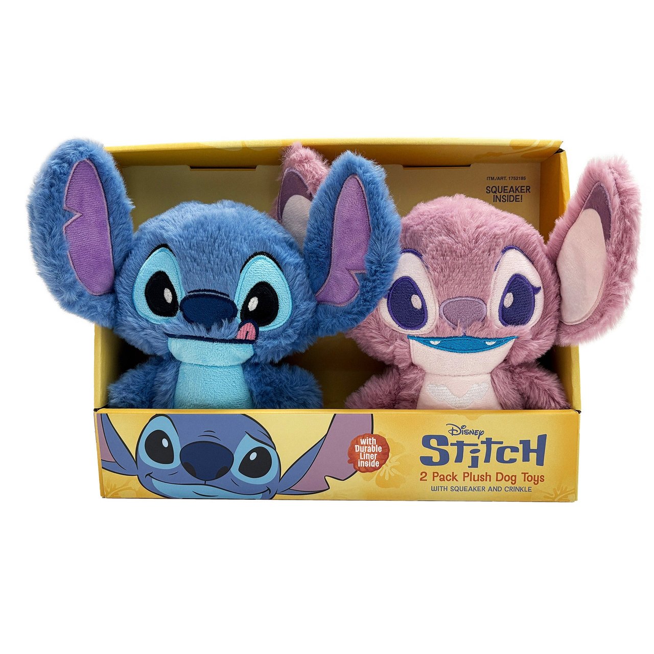 Lilo & Stitch 2-Pack Plush Dog Toy, Stitch & Angel - Image 1