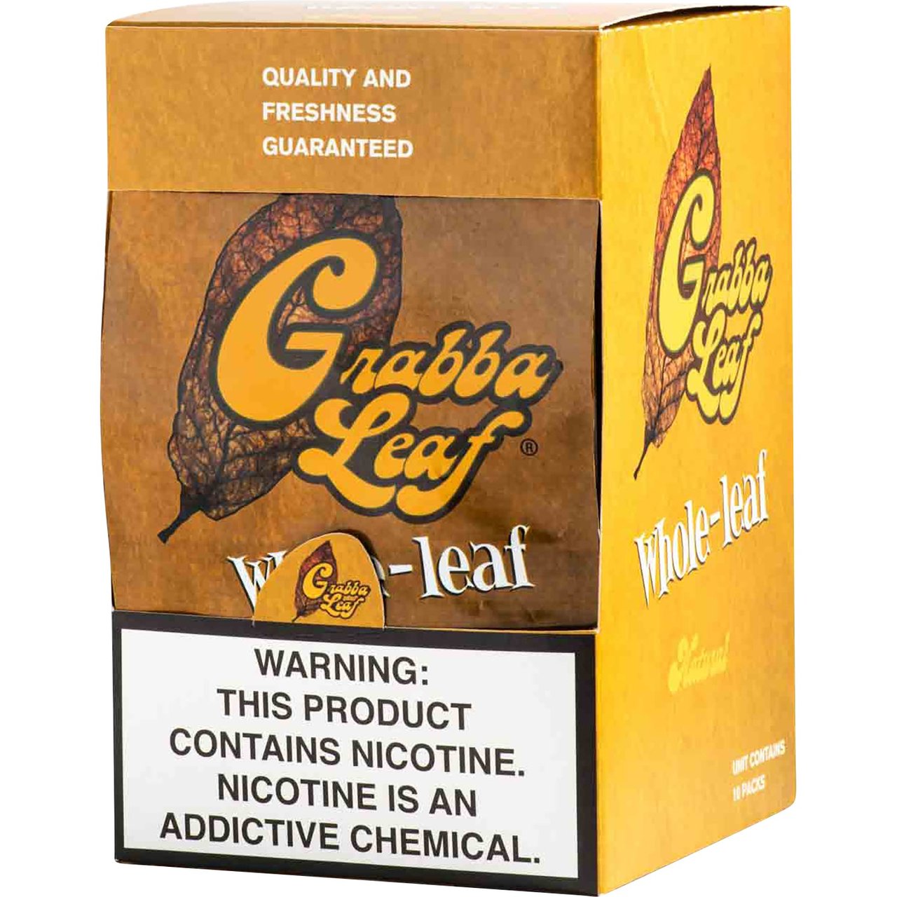 Grabba Leaf Yellow Whole Leaf Wrap, 10 CT (Pre-Priced 2/$3.00) - Image 1