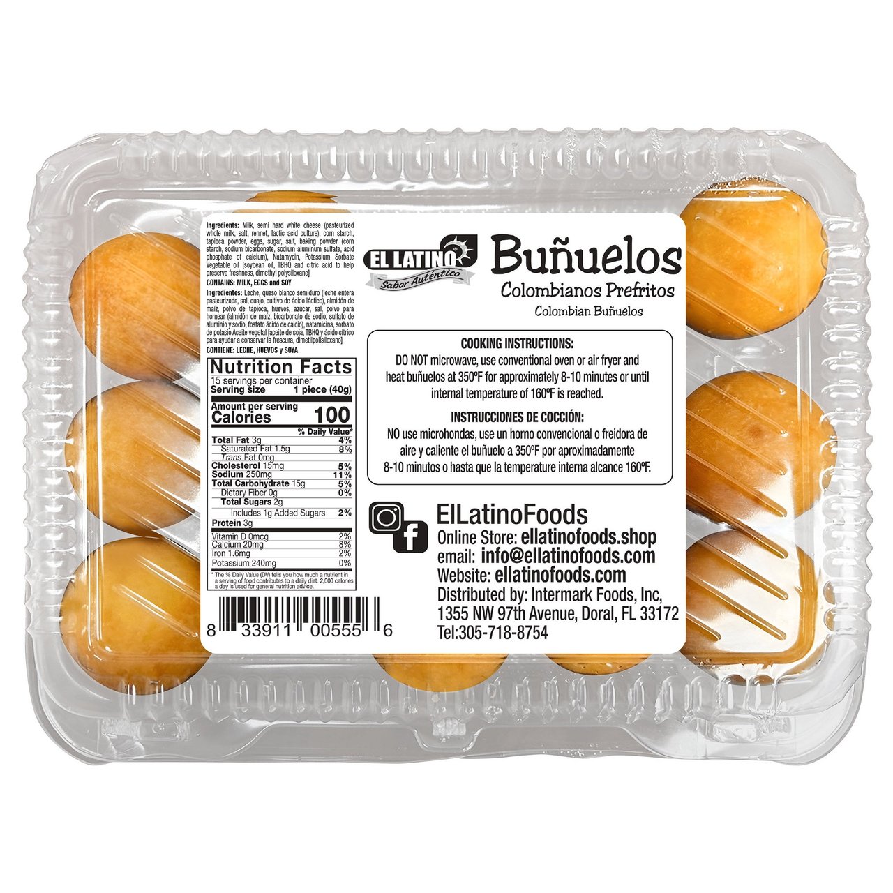 El Latino Buñuelos Colombianos 15ct 1.32 lb - Image 1