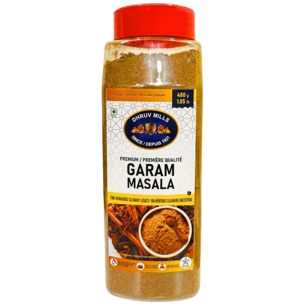 Dhruv Mills Premium Garam Masala, 480g / 16.93 oz - Image 1