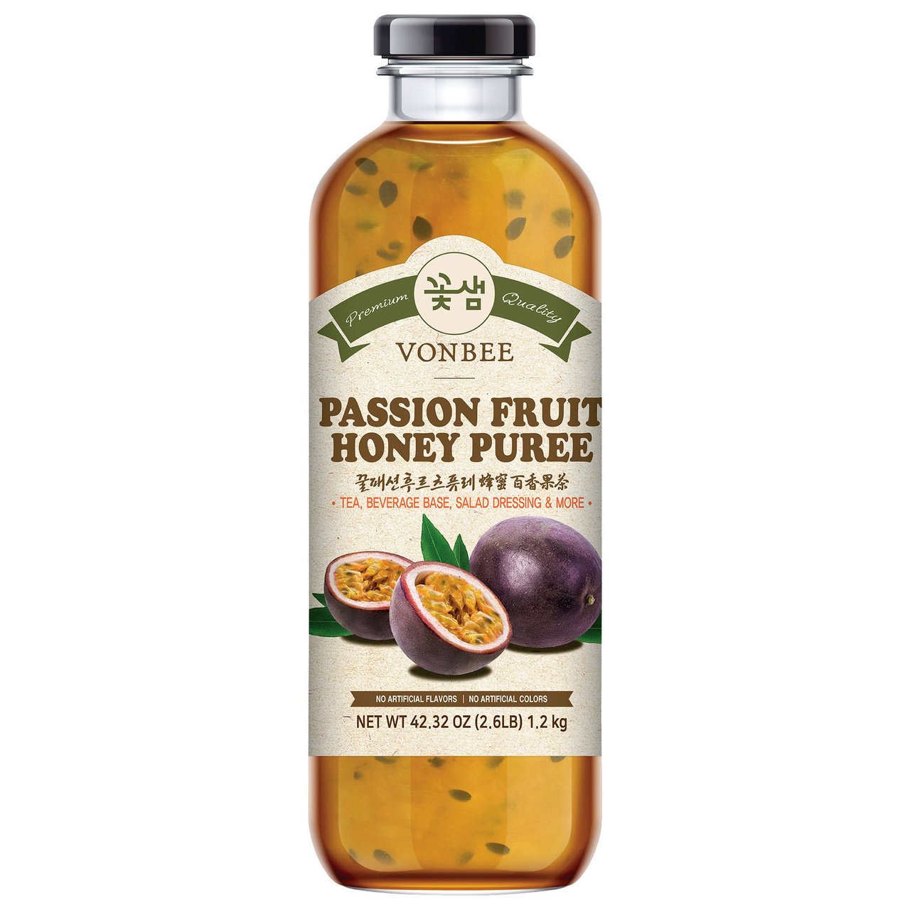 Vonbee Passion Fruit Honey Puree 42.32 oz - Image 1