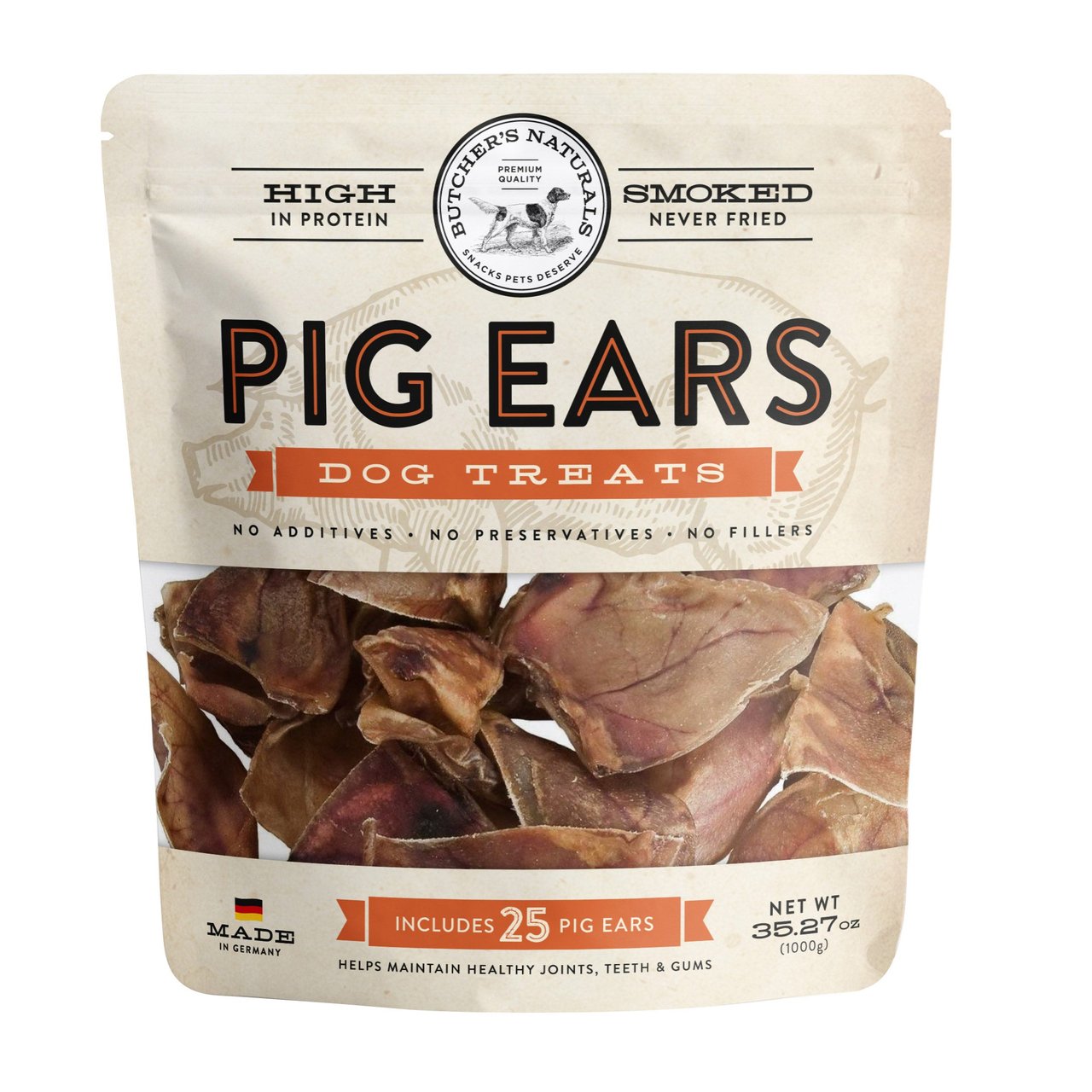 Butchers Naturals Pig Ears 25 CT - Image 1