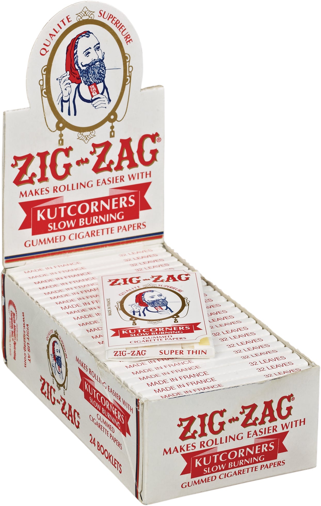 Zig-Zag KutCorners Slow Burn Rolling Papers, 24 Booklet Carton