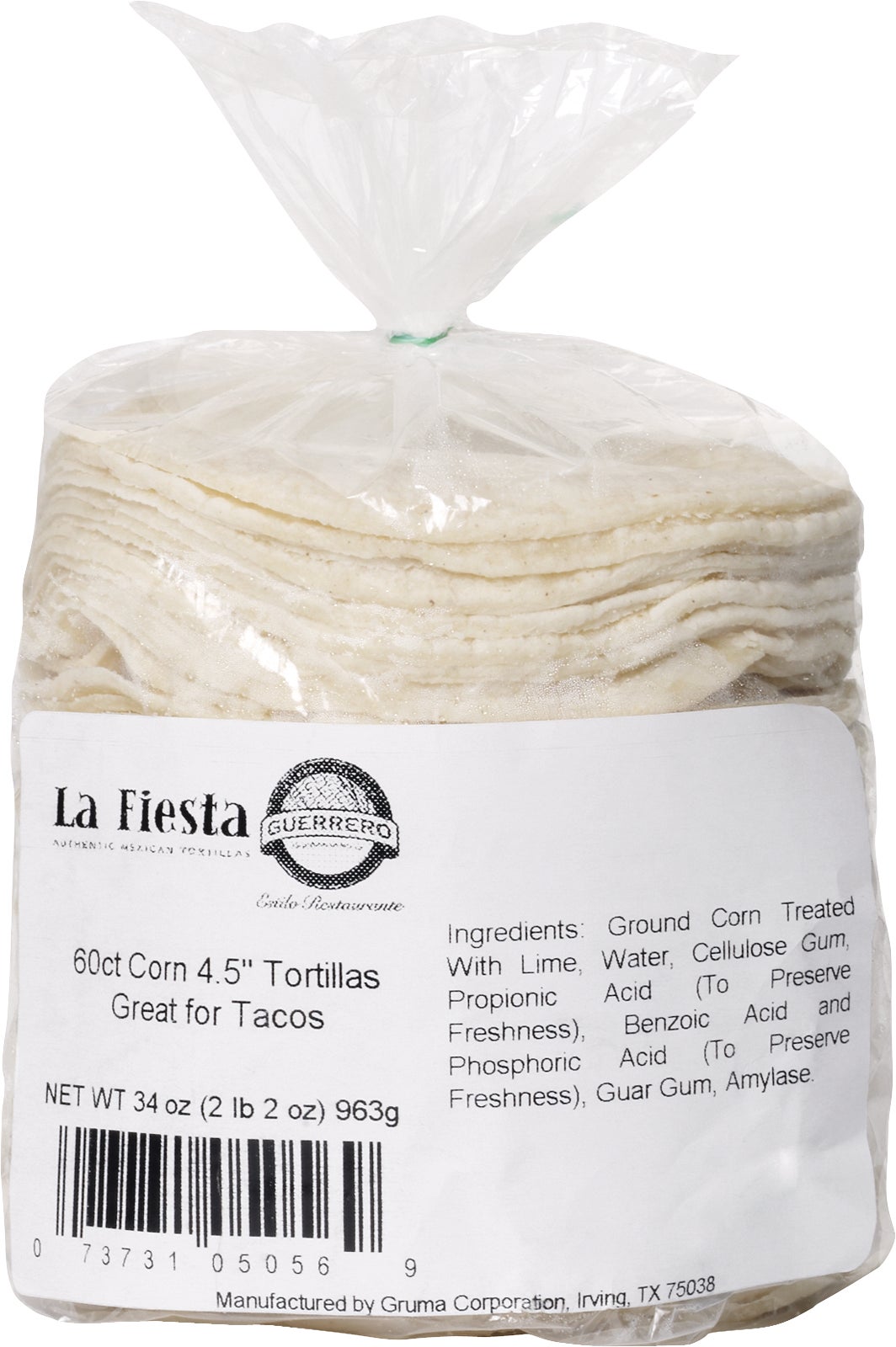 La Fiesta 4.5" Corn Tortillas, 60 Count/34 oz - Image 1