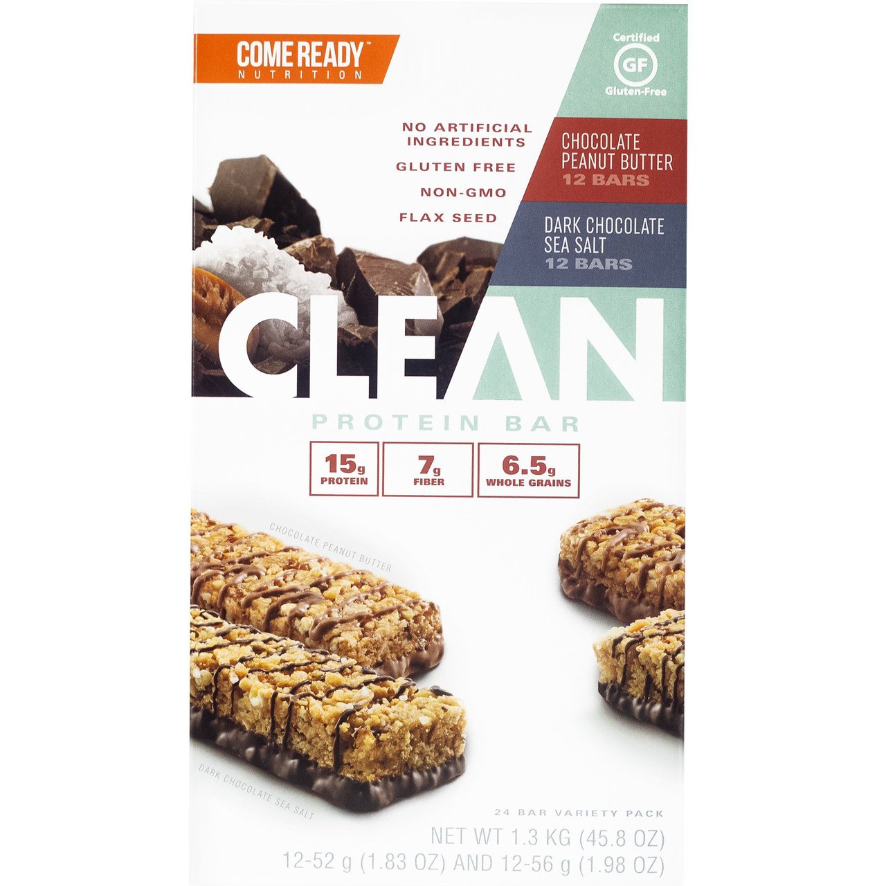 Come Ready Clean Protein Bars 24 Count Box