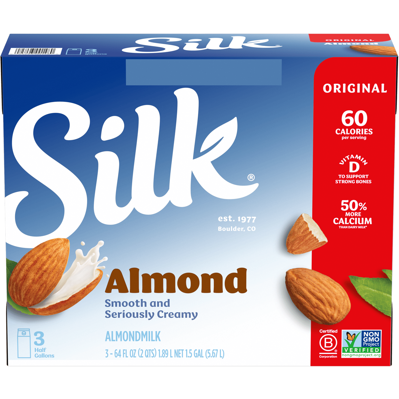 Silk Almond Milk, Original, 3/64 oz - Image 1