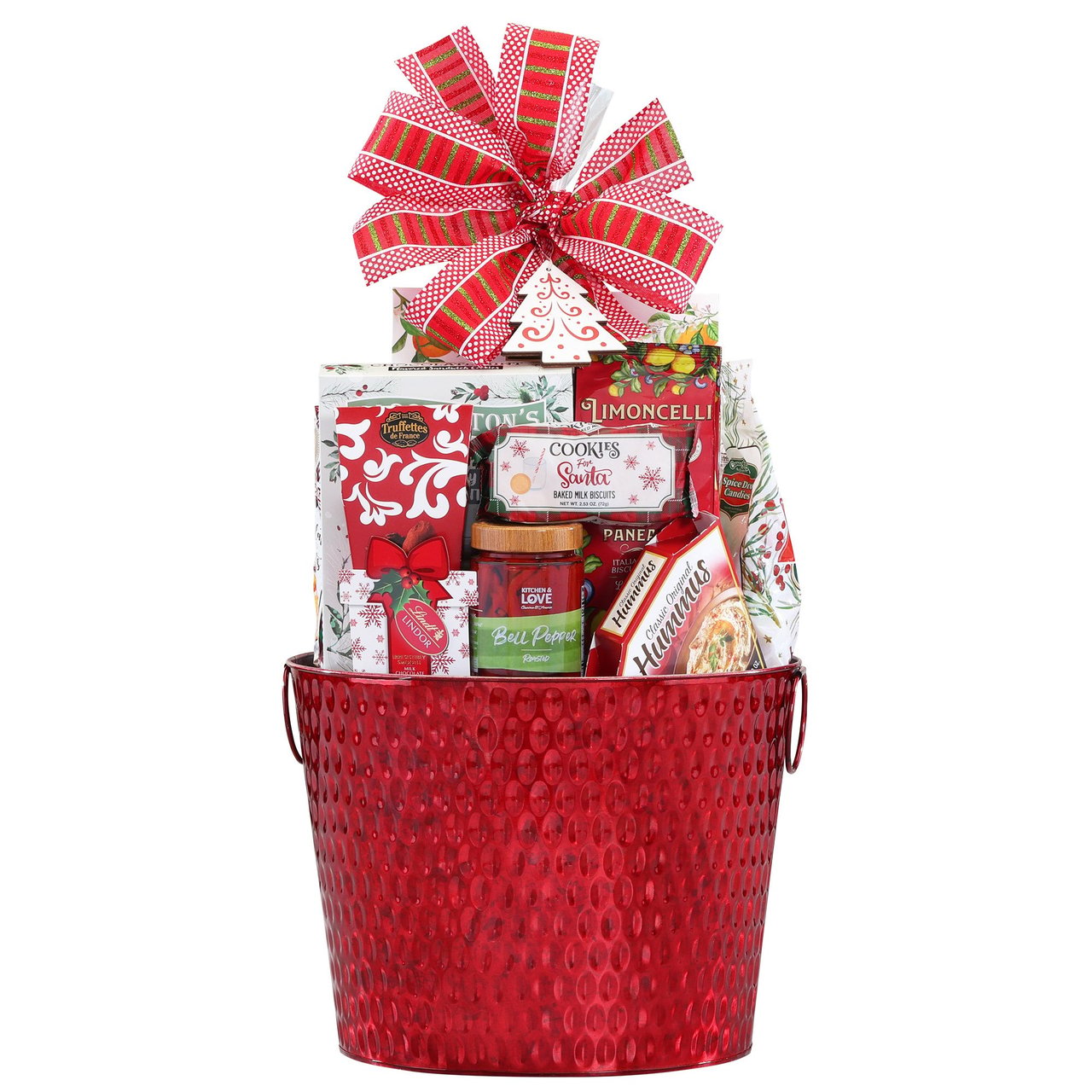 Houdini Metal Basket with Embossed Design Holiday Gift Set, 96.29 oz - Image 1