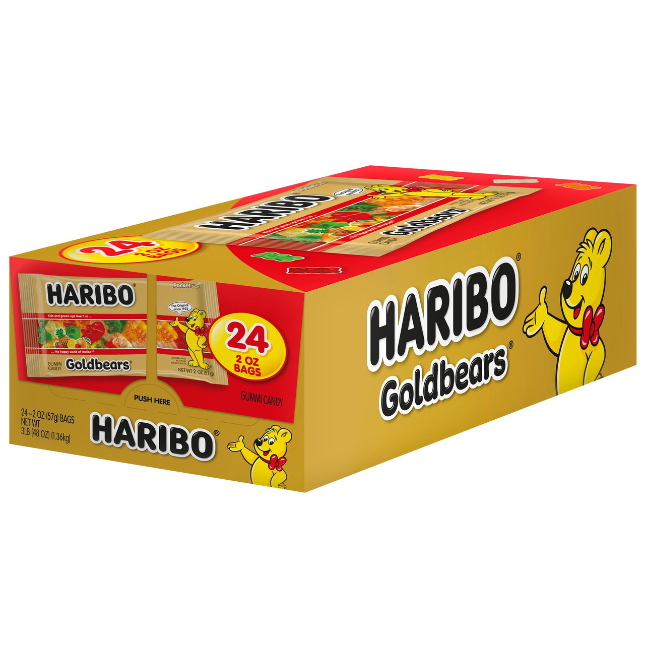 Haribo Goldbears Gummy Bears, 2 oz, 24-Count - Image 1
