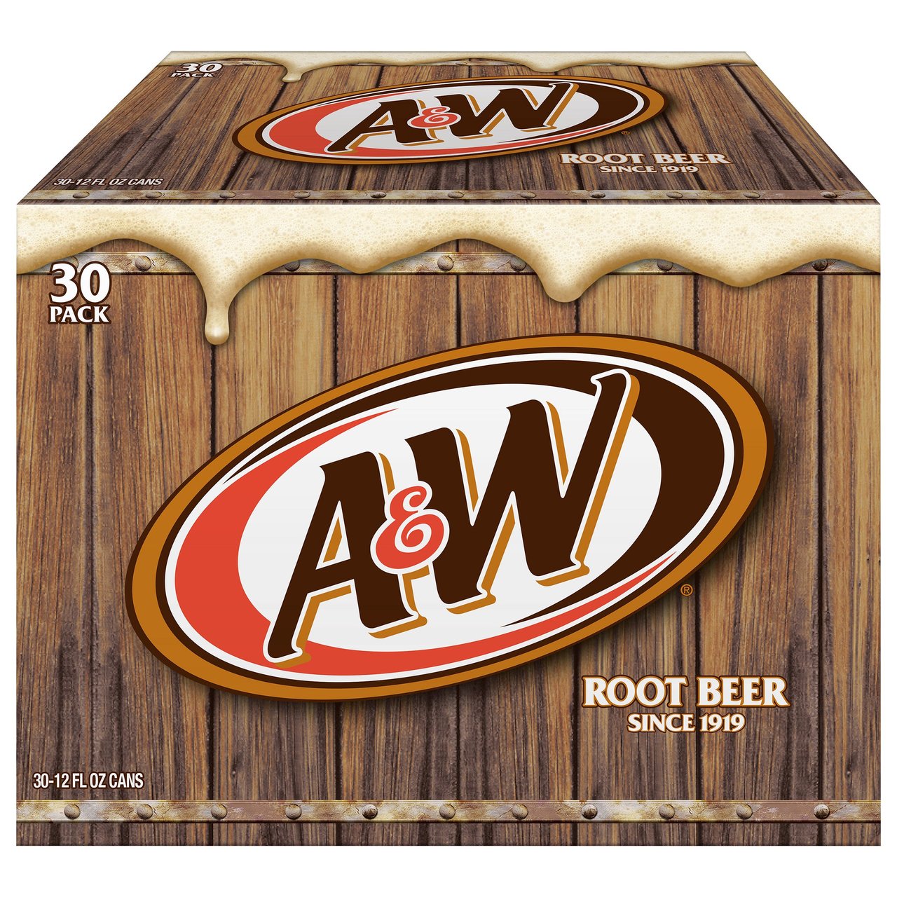 A&W Root Beer, 30/12 oz Can - Image 1
