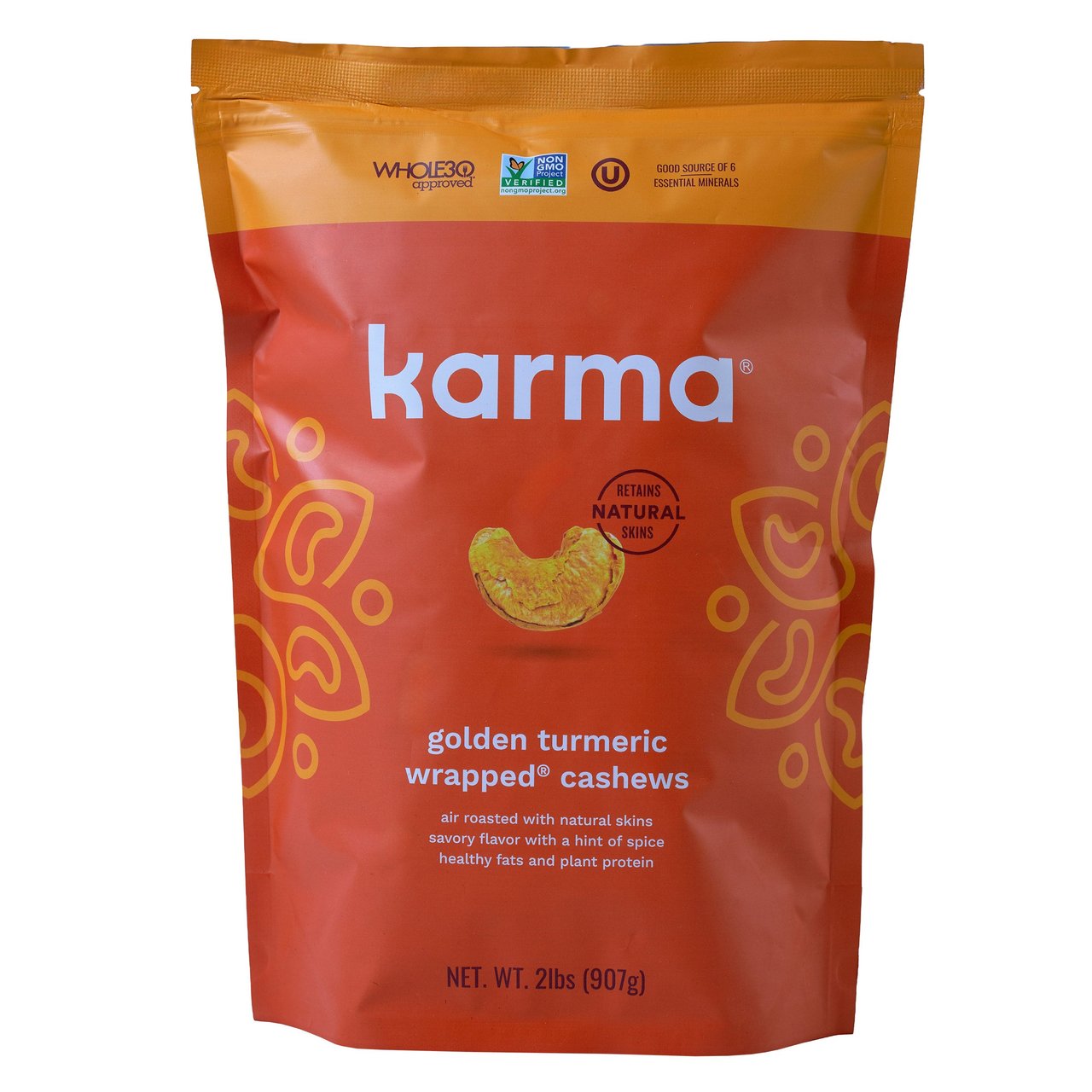 Karma Nuts Golden Turmeric Wrapped® Cashews 32 oz (#1972016