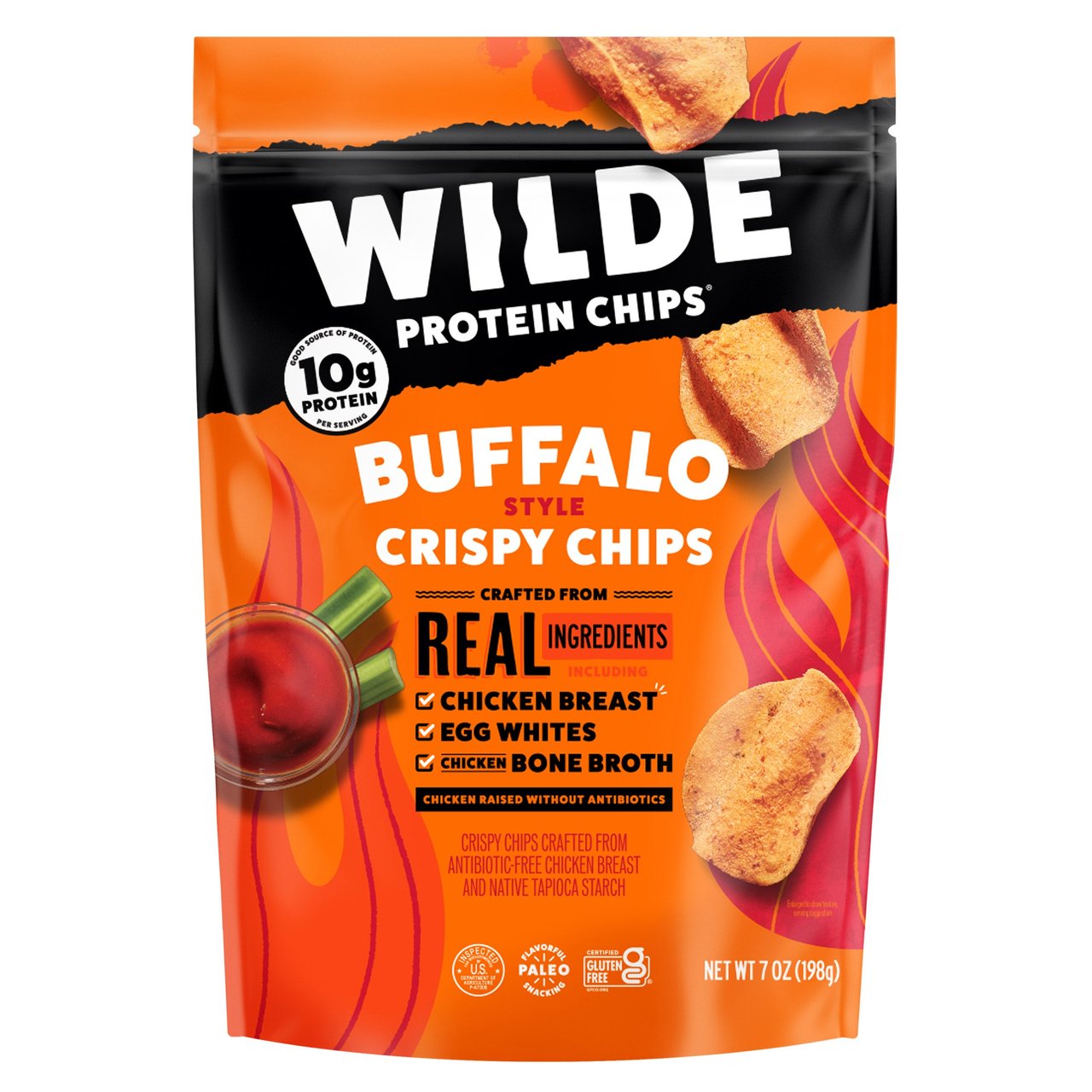Wilde Protein Chips Buffalo Chicken 7 oz - Image 1