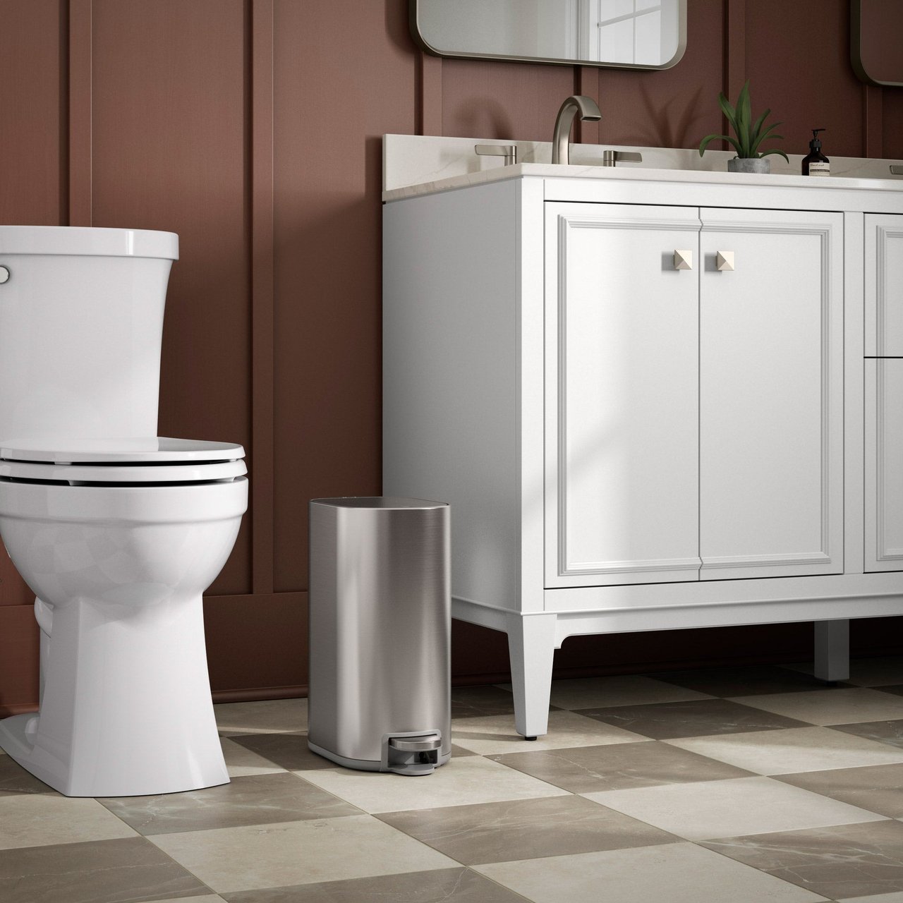 Kohler 8L Stainless Steel Bathroom Step Can - Image 1