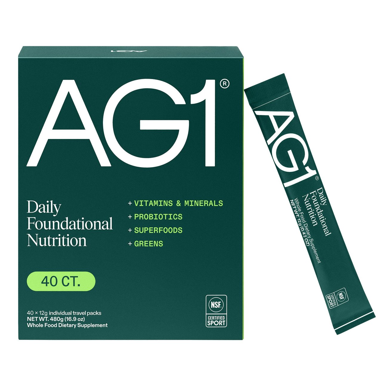 AG1 Classic Formula Daily Foundational Nutrition 40CT - Image 1