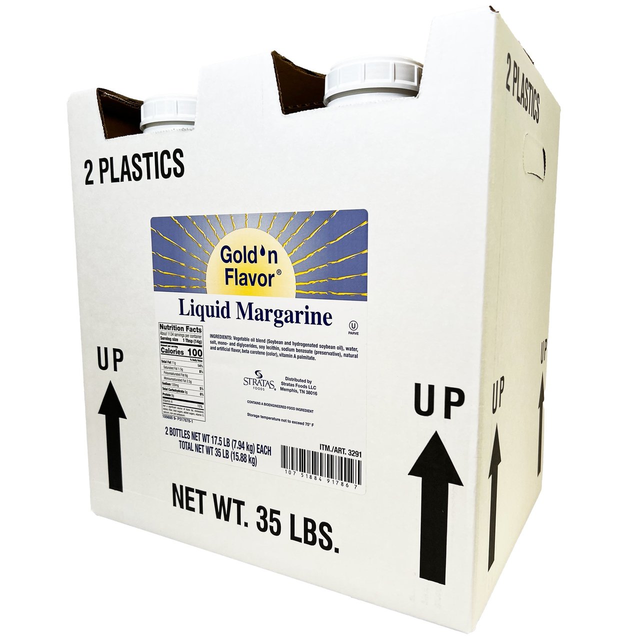 Gold'n Flavor Liquid Margarine, 2/17.5 lbs - Image 1
