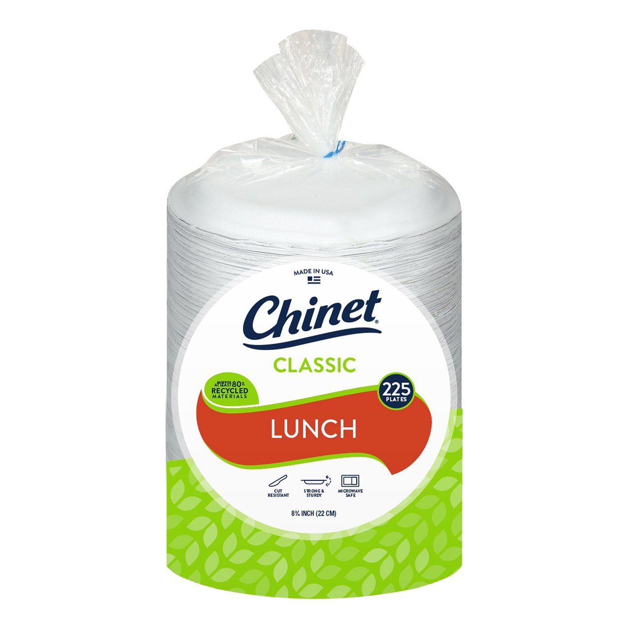 Chinet Classic 8.75" Lunch Paper Plate 225 Count - Image 1