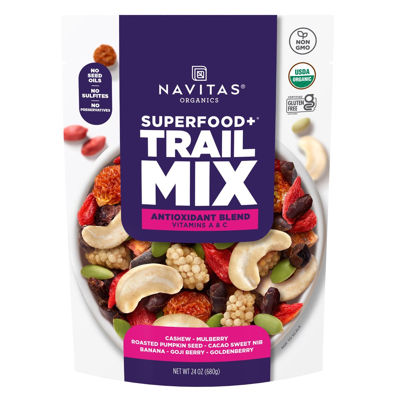 Navitas Organics Superfood+ Trail Mix 24oz - Image 1