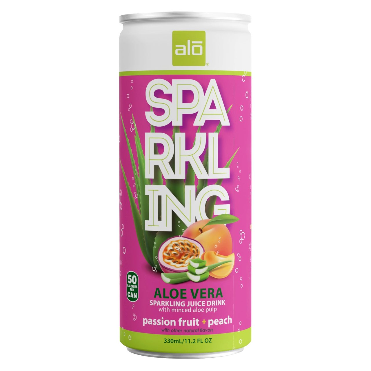 ALO Sparkling Juice Passion Fruit & Peach 12/11.2 FL OZ - Image 1